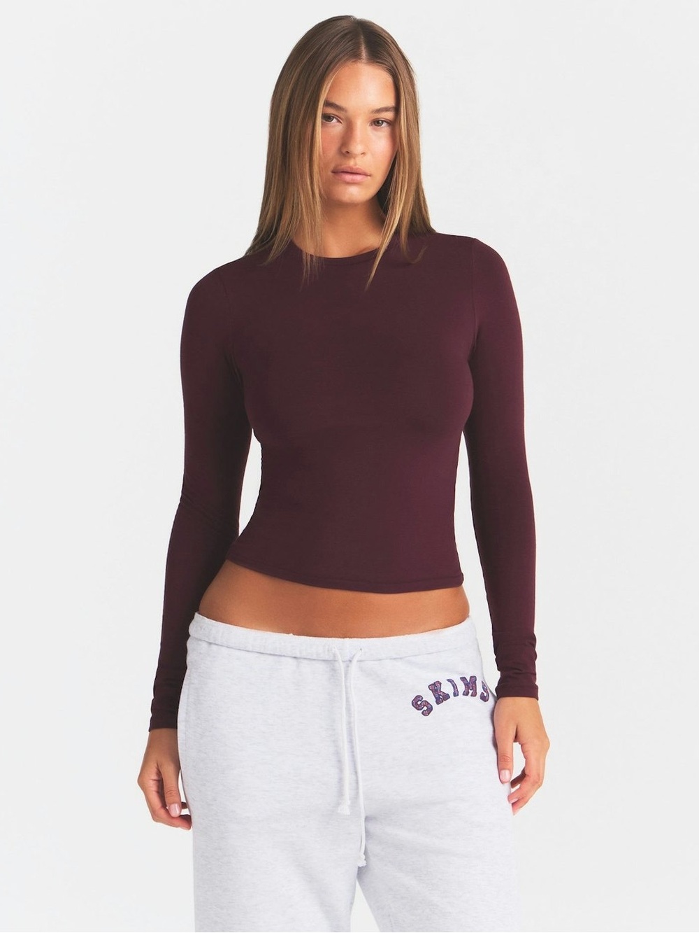 Skims Cotton Jersey Long Sleeve T-Shirt